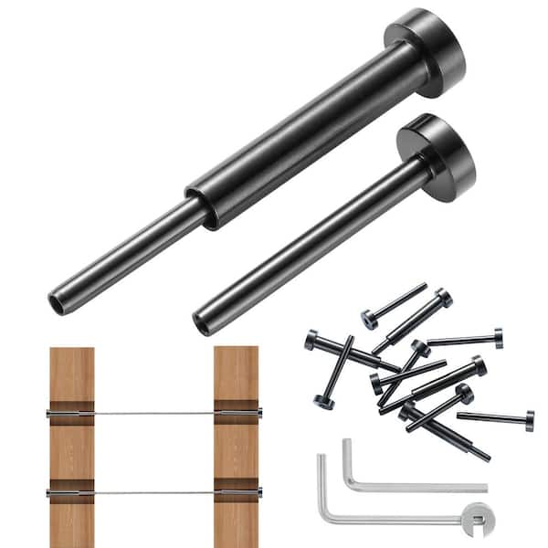 40 Pack Invisible Cable Railing kit T316 Stainless Steel 1/8 in. Invisible Receiver and Swage Stud End for Cable Railing