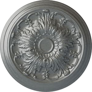20 in. x 1-1/2 in. Damon Urethane Ceiling Medallion (Fits Canopies upto 3-3/8 in.), Platinum