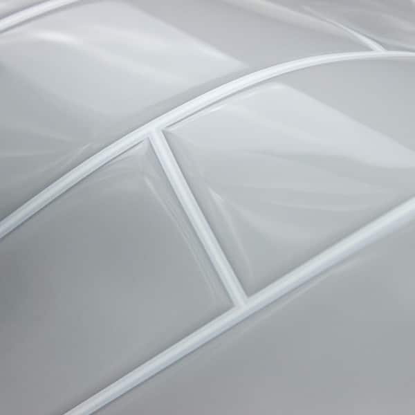 Grey Subway 10.5 in. x 10.5 in. x 0.06 in. Vinyl Peel and Stick Backsplash