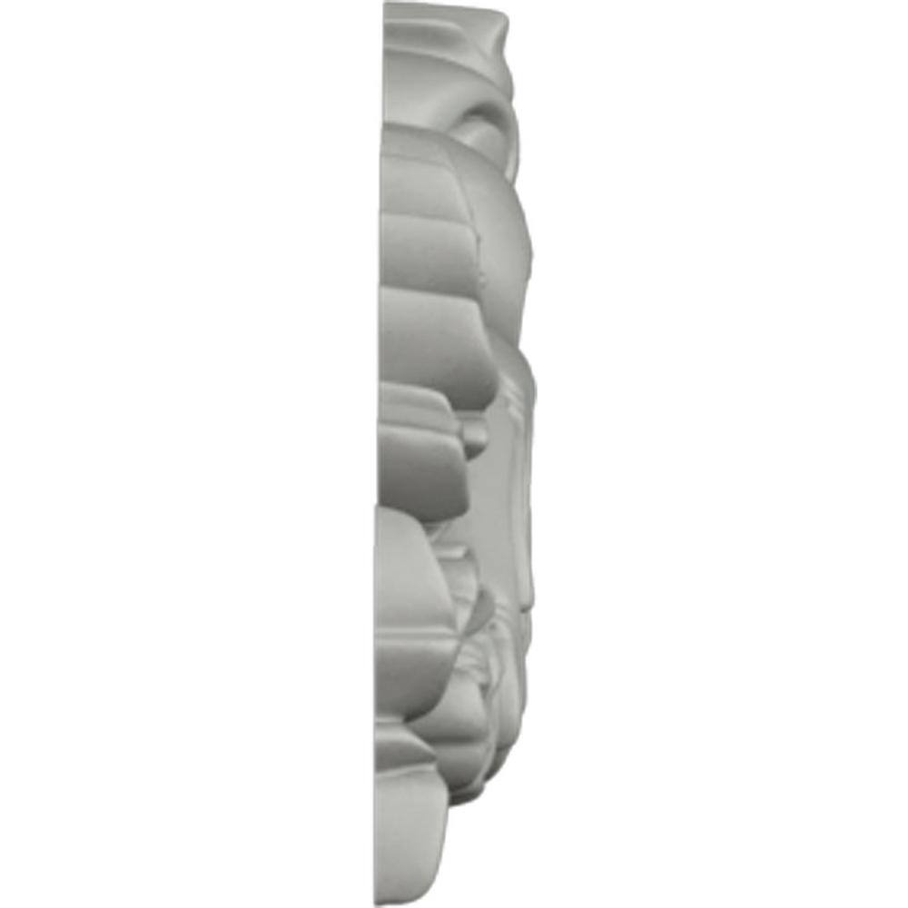 Medium Gray Polyurethane Scroll Center Applique