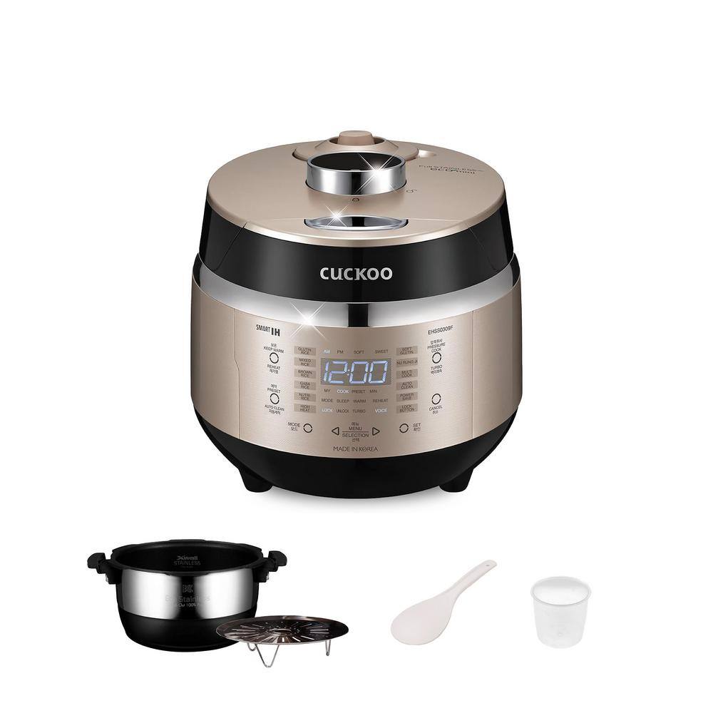 Gold Stainless Steel Induction Heating Pressure Rice Cooker with Nonstick Inner Pot