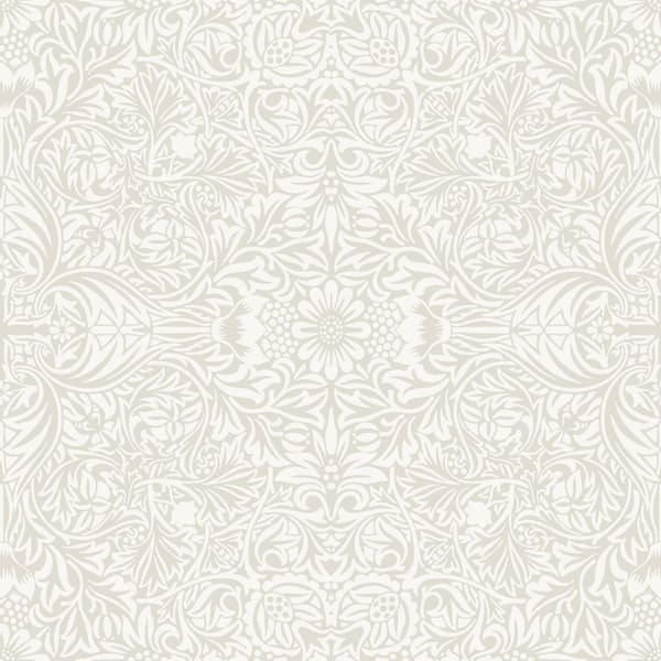 White Ceiling Intricate Floral Wallpaper
