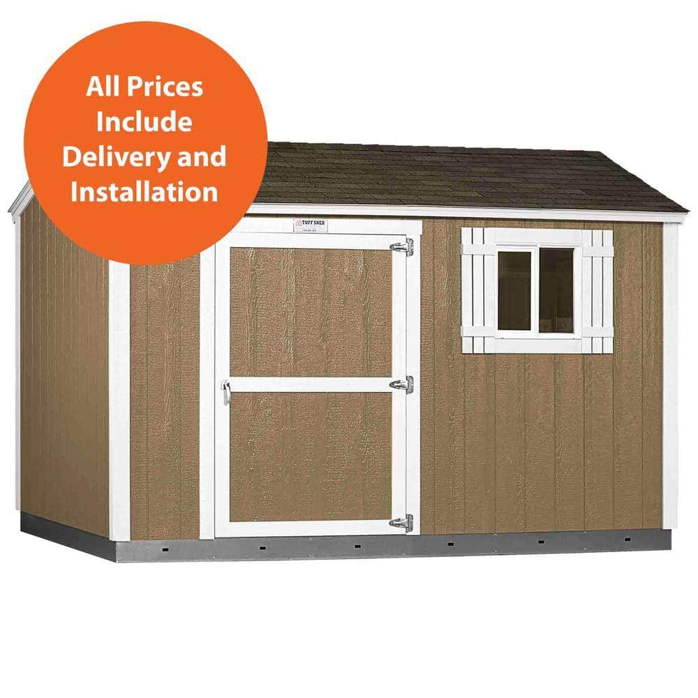 Tuff Shed Tahoe Series Carson Installed Storage Shed 8 ft. x 12 ft. x 8 ft. 6 in. (96 sq. ft.) 7 ft. High Sidewall, Brown -  Tahoe 8x12 S