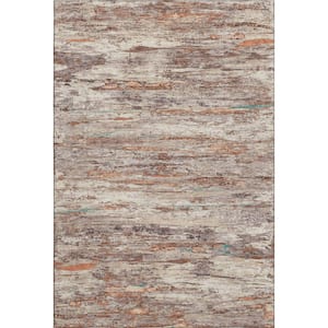 Mayfield Premium Machine Washable Abstract AMF1985 Terracotta 5 ft. x 7 ft. 6 in. Area Rug