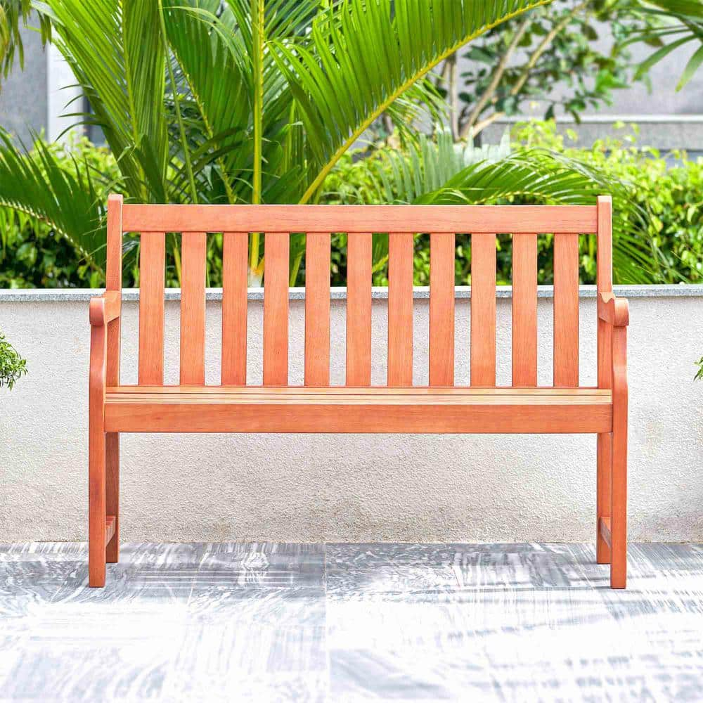 Vifah Henley Eucalyptus 2-Seater Patio Bench V206E - Sansujyuku