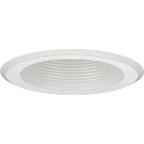 Progress Lighting 5 in. PAR30 Satin White Shallow Baffle Recessed Trim for Progress Lighting 5 in. Trim