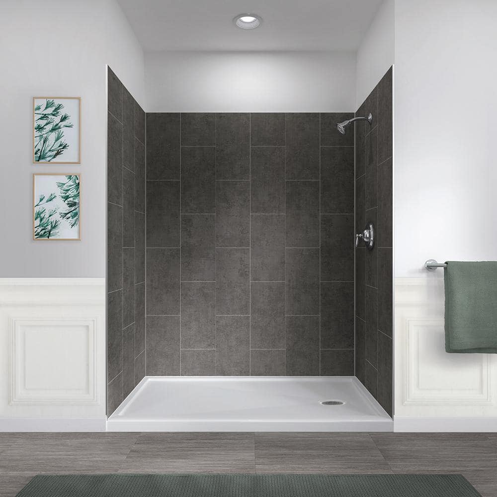 Slate 60'' x 32'' x 78'' Composite Shower Wall Kit
