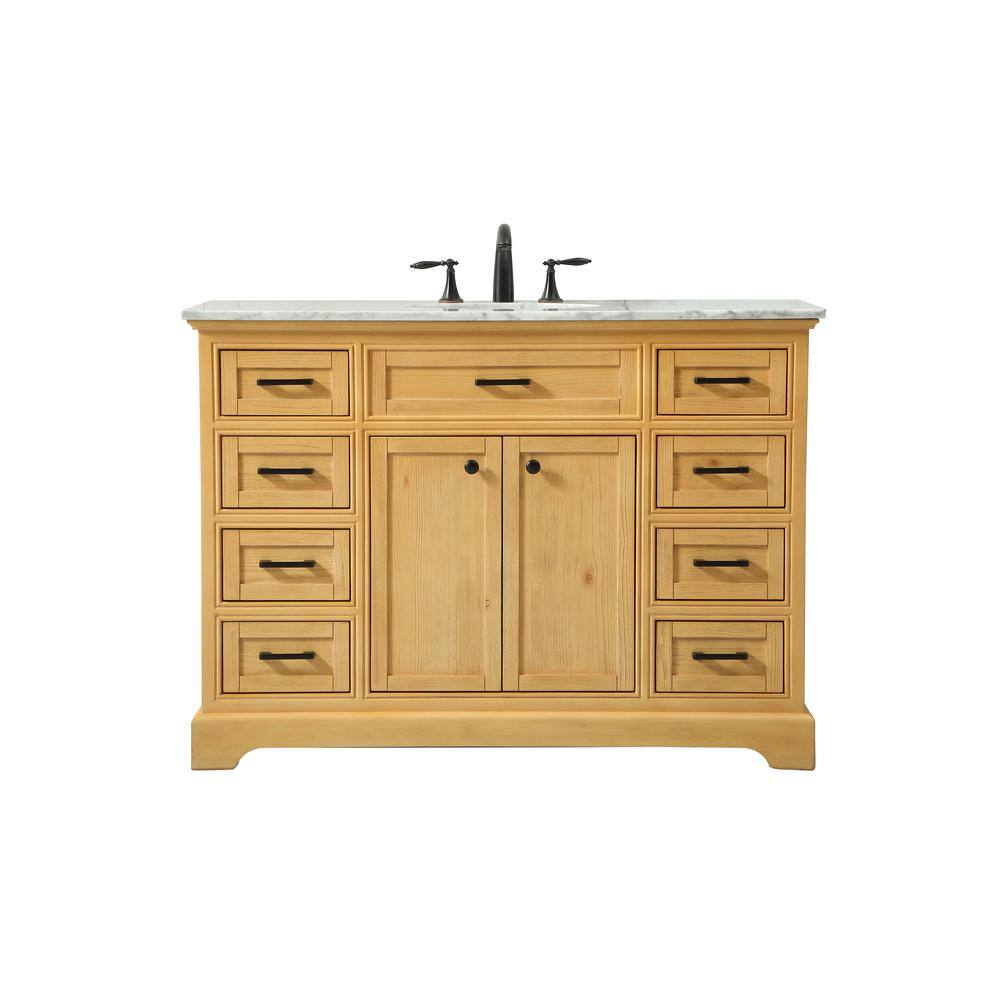 Simply Living 48 in. W x 21.5 in. D x 35 in. H Bath Vanity in Natural Wood 