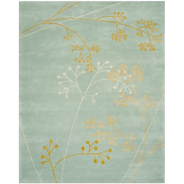 SAFAVIEH Soho Light Blue 8 ft. x 10 ft. Antique Floral Area Rug