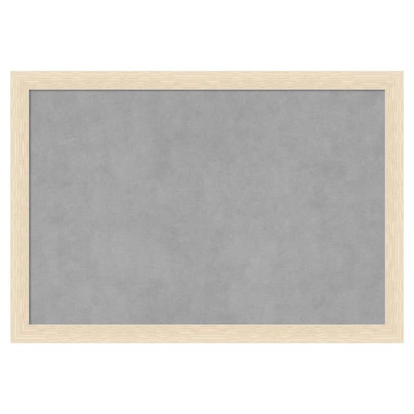 Amanti Art Woodgrain Stripe Blonde 26 in. x 18 in Framed Magnetic Board