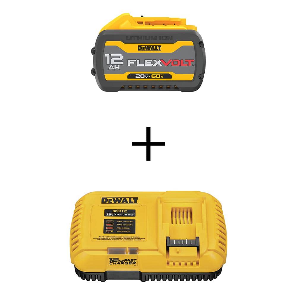 FLEXVOLT 20V/60V MAX Lithium-Ion 12.0Ah Battery and 20V and FLEXVOLT 12 Amp Fan Cooled Fast Charger -  DEWALT, DCB612WDCB1112