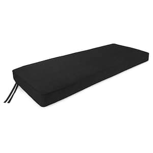 47 in. L x 17 in. W x 3 in. T Outdoor Bench Cushion in Canvas Black