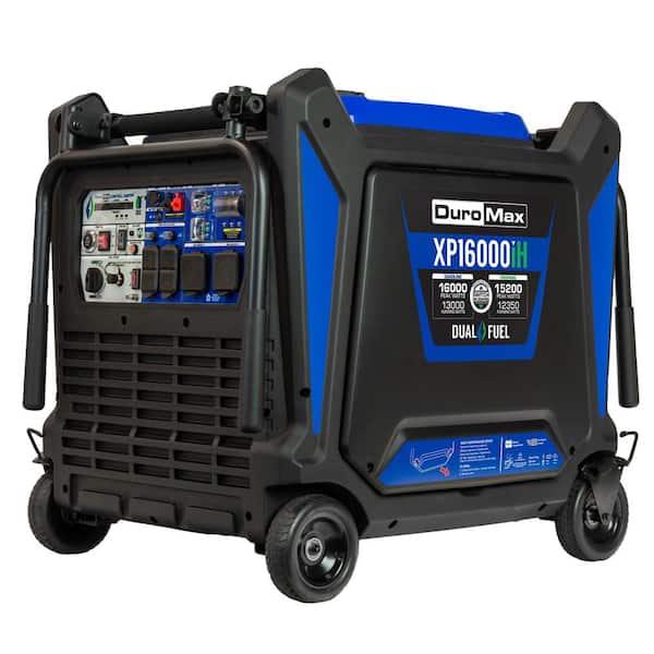 DUROMAX 16,000 Watt V-Twin Dual Fuel Portable Digital Inverter Remote Start Generator CO Alert Shutdown Home Backup Ready