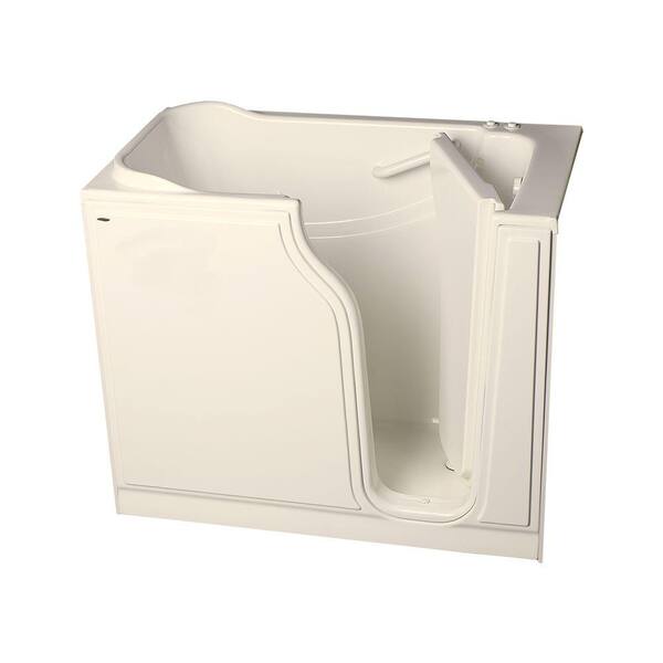 American Standard Gelcoat Standard Series 52 in. x 30 in. Right Hand Walk-In Whirlpool and Air Bath Tub in Linen