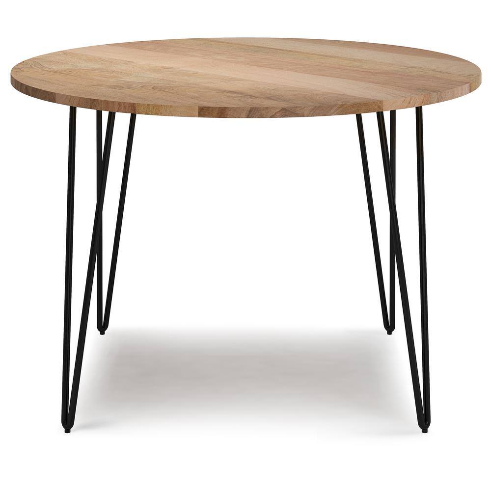 Hunter 45" Natural Mango Wood Round Dining Table