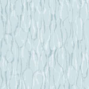 Atmosphere Collection Light Aqua/White Metallic Texture Drizzle Effect Non-Pasted on Non-Woven Paper Wallpaper Roll