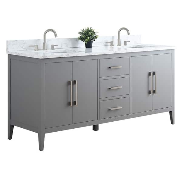 Vanity Art 72 in. W x 22 in. D x 38 in. H Double Sink Bath Vanity