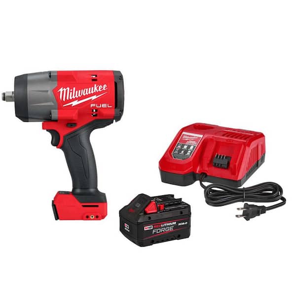 M18 FUEL 18V Lith-Ion Brushless Cordless 1/2 in. Impact Wrench w/ Friction Ring w/ FORGE 8. 0Ah Battery & Charger