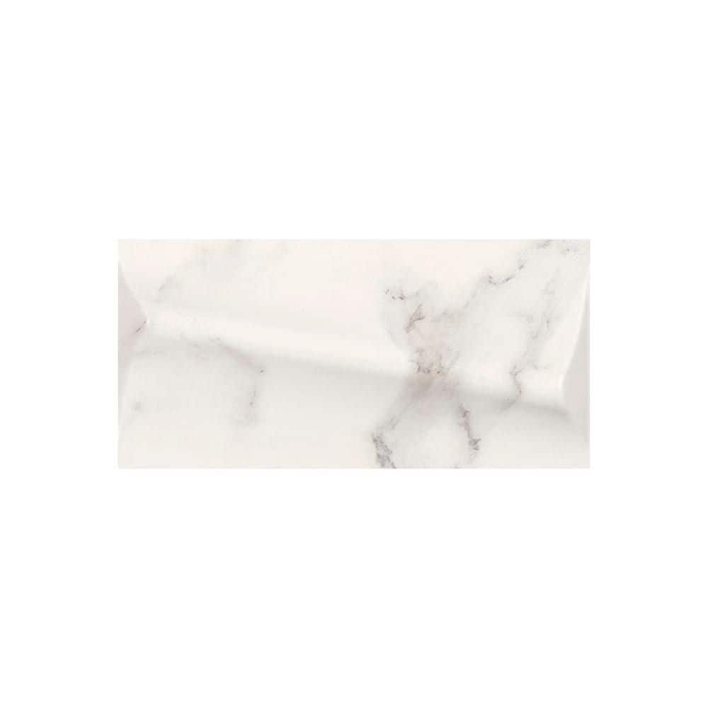 Jeffrey Court Take Home Tile Sample - Carrara 3D Field Tile White 4 in ...