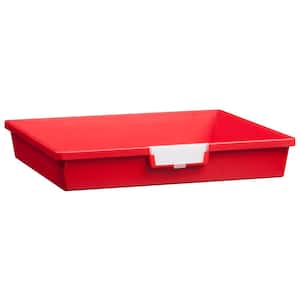 4 Gal. - Tote Tray - Wide Line 3 in. Storage Tray in Primary Red