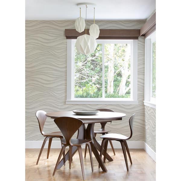 Chorus Champagne Wave Strippable Non Woven Wallpaper