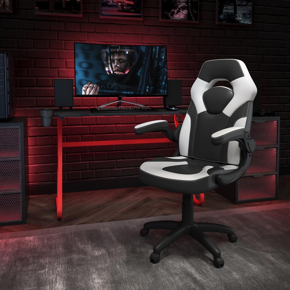 51.5 in. Rectangular White Computer Desk