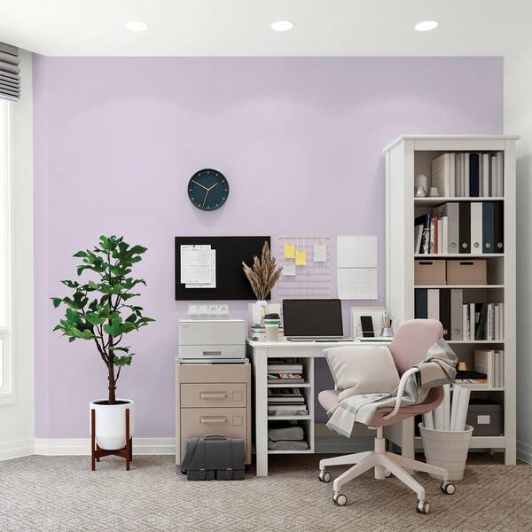 Glidden Premium 5 gal. PPG1176-3 Dusky Lilac Flat Interior Paint