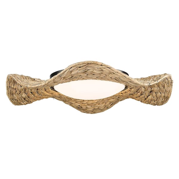 Golden Lighting Macy 21 in. Matte Black Flush Mount