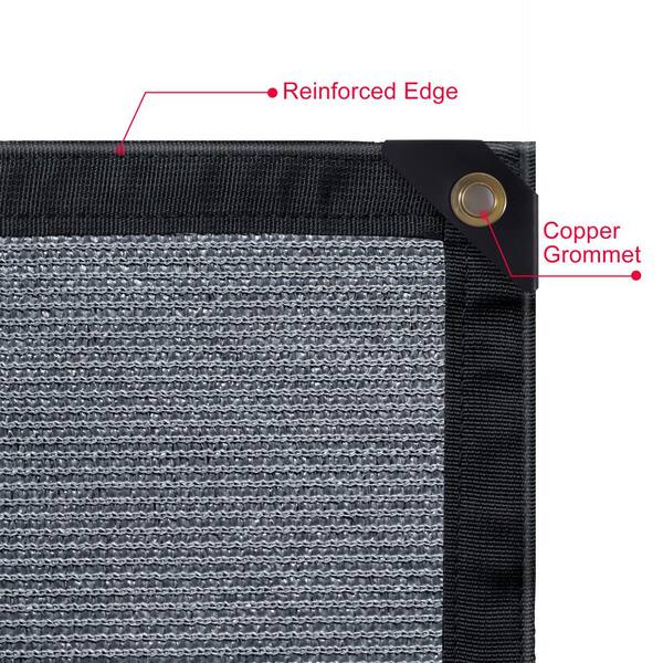 Unifirm Edge Reinforced Grommets-Free Privacy Fence Screen 90% Blockage Gazebo Backyard Shade Cover 3 ft. x 10 ft. Gray