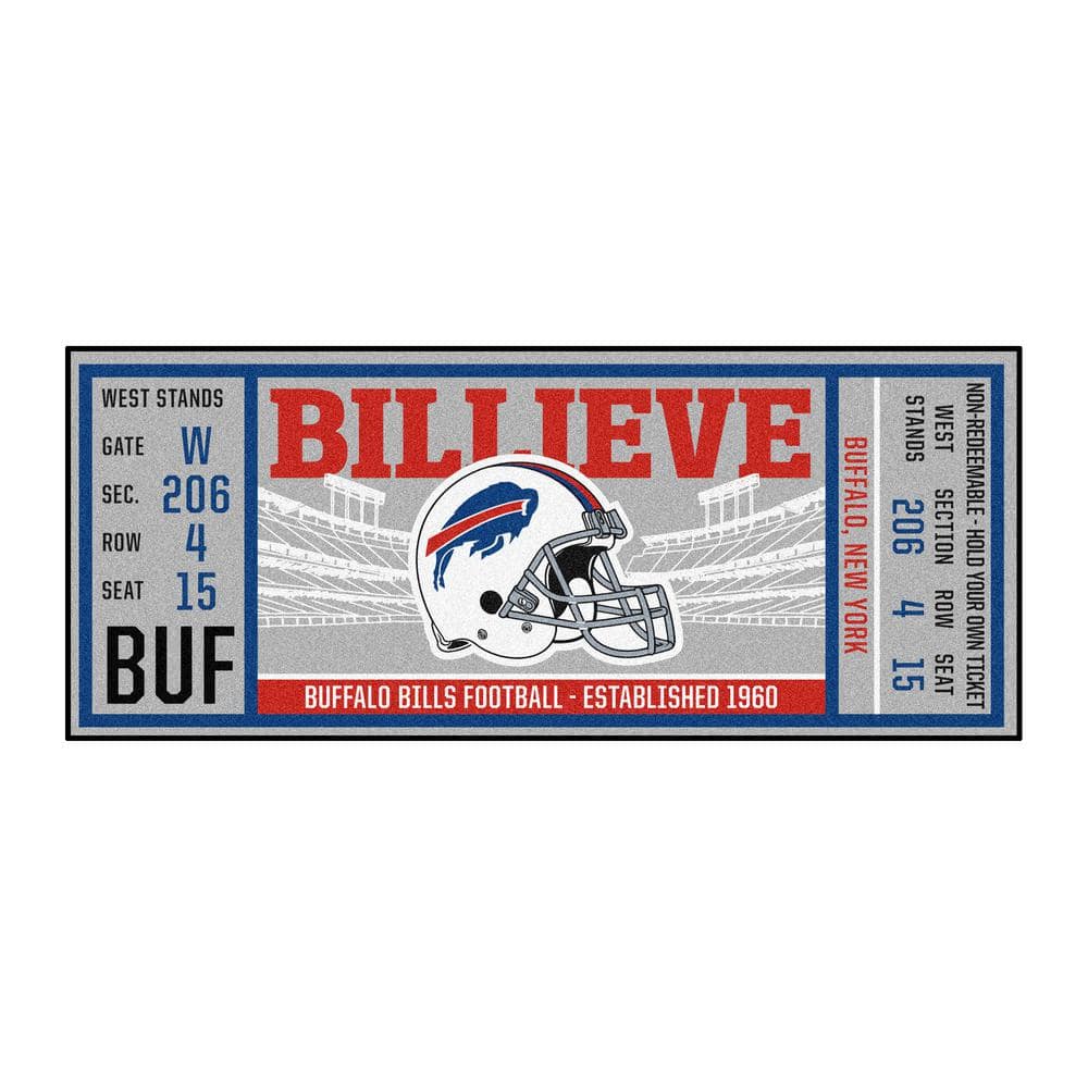 Mauve en milliard surfing FANMATS NFL - Buffalo Bills 30 in. x 72 in. Indoor Ticket Runner Rug-23113  - The Home Depot