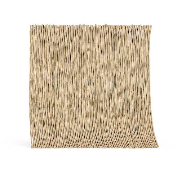 96 in. W x 72 in. H Brown Mulberry Wood Privacy Rolled Fence 1-Roll