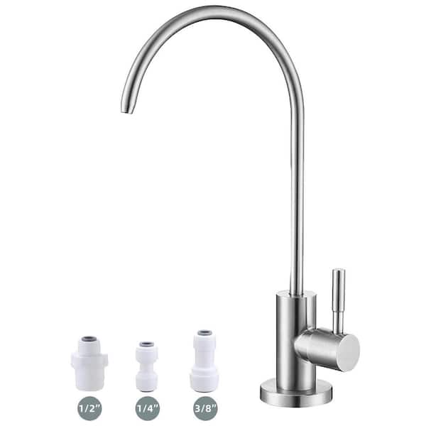 Single Handle Beverage Faucet with Lead-Free SUS304 Stainless Steel Easy Install Non-Air Gap Design in Brushed Nickel