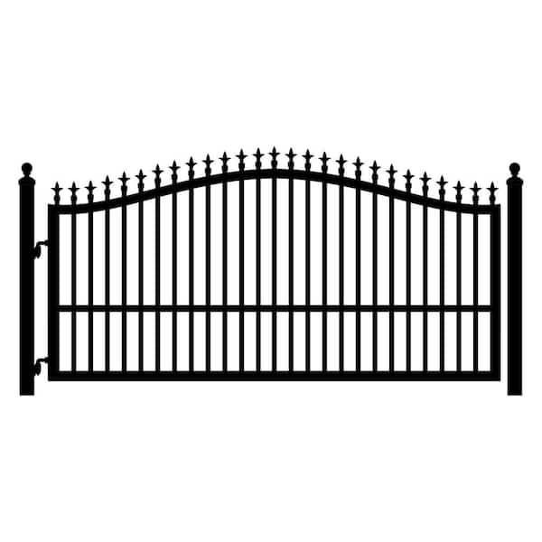 Mighty Mule St. Augustine 12 ft. W x 5 ft. H Powder Coated Steel Single Driveway Fence Gate