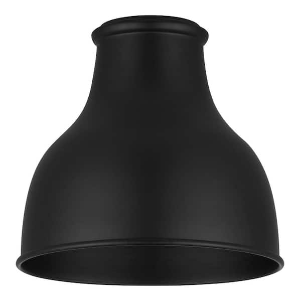 Small Matte Black Metal Bell Pendant Lamp Shade 860965 - The Home