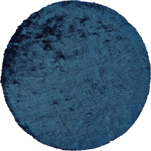 10' Round Blue Green Solid Color Area Rug