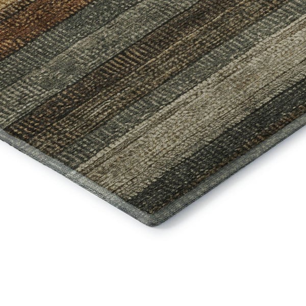 Mayfield Premium Machine Washable Abstract AMF1865 Khaki 2 ft. x 3 ft. Area Rug