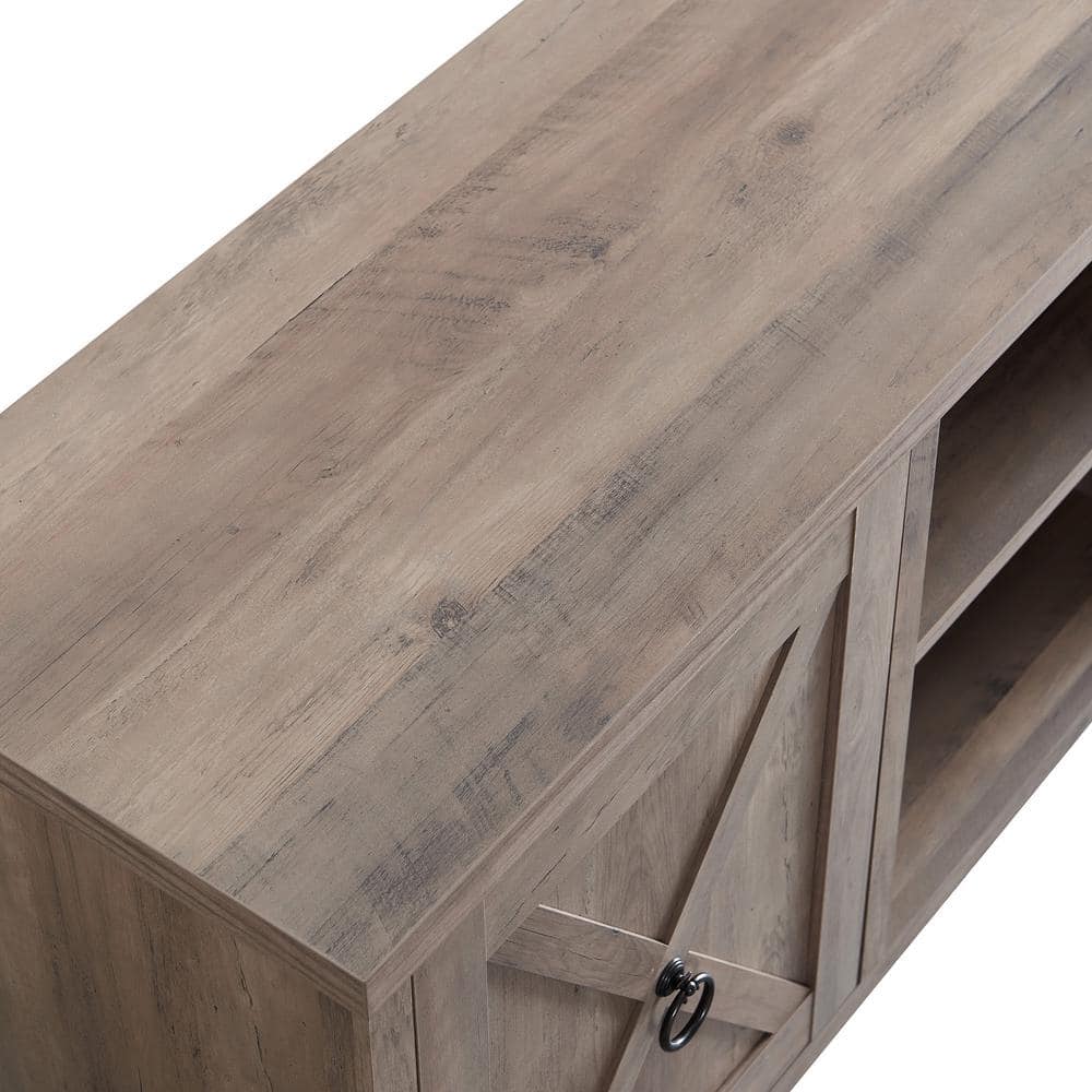 Granger 58'' Gray Oak Modern Farmhouse TV Stand with Cabinet
