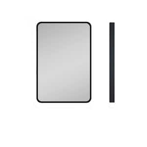 24 in. W x 30 in. H Framed Wall Mount or Recessed Rectangular Metal Medicine Cabinet with Mirror