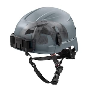 BOLT Gray Type 2 Class E Non-Vented Safety Helmet with IMPACT-ARMOR Liner