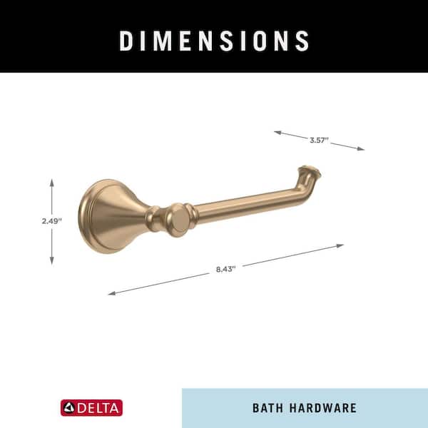 Delta Cassidy Single Post Toilet Paper Holder in Champagne Bronze 