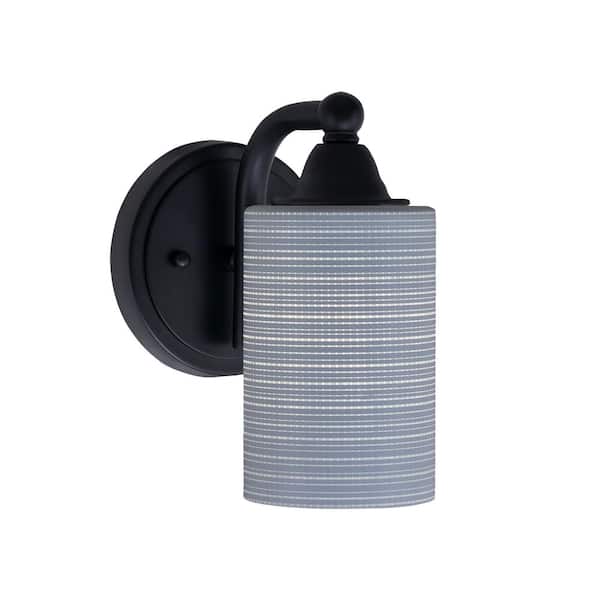Unbranded Madison 4 in. 1-Light Matte Black Wall Sconce with Standard Shade