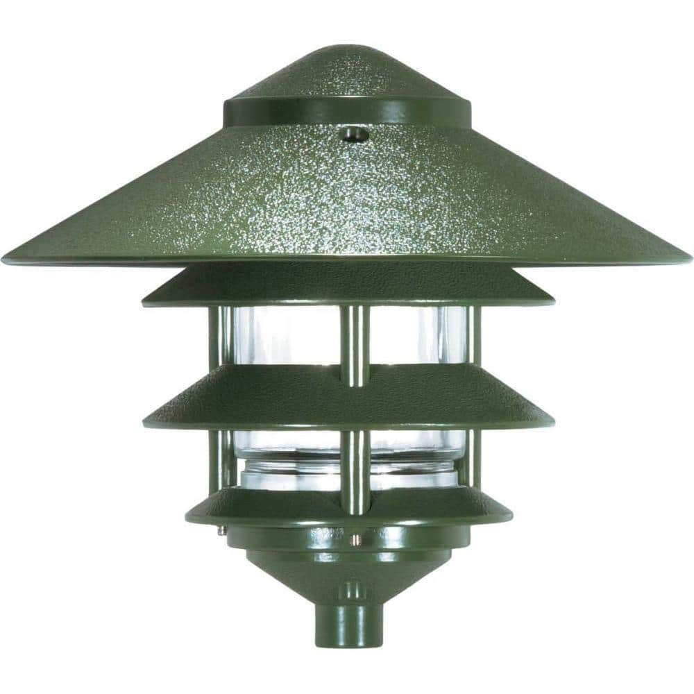 Large Green Metal 3-Tier Pagoda Pathway Light