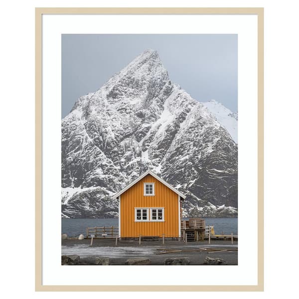 Amanti Art The Yellow Village III by Danny Head 33 in. W x 41 in. H. Wood Framed Wall Art Print Framed in Brown