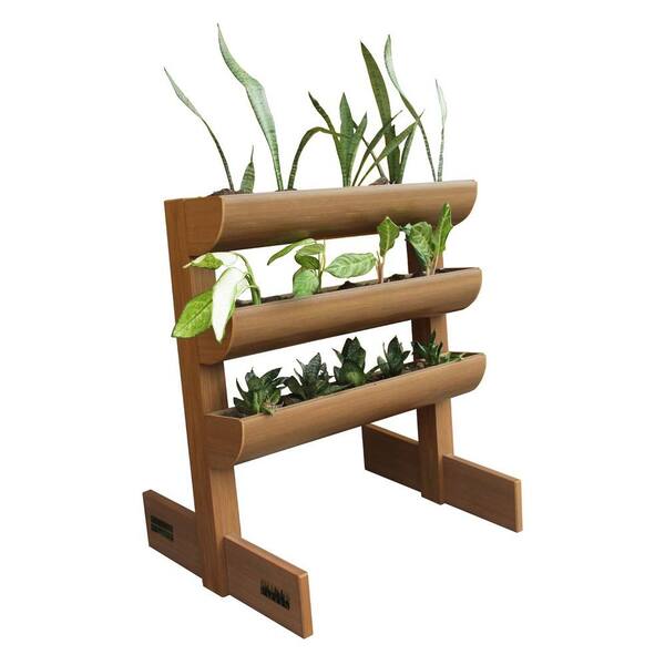 DC America City Garden + Chem Wood + Vertical Planter 3 Planting Containers