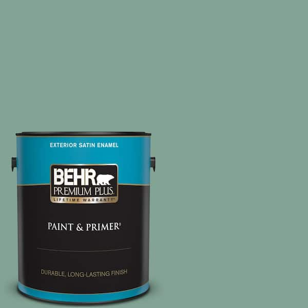 BEHR PREMIUM PLUS 1 gal. 470F 4 Aspen Aura Satin Enamel Exterior