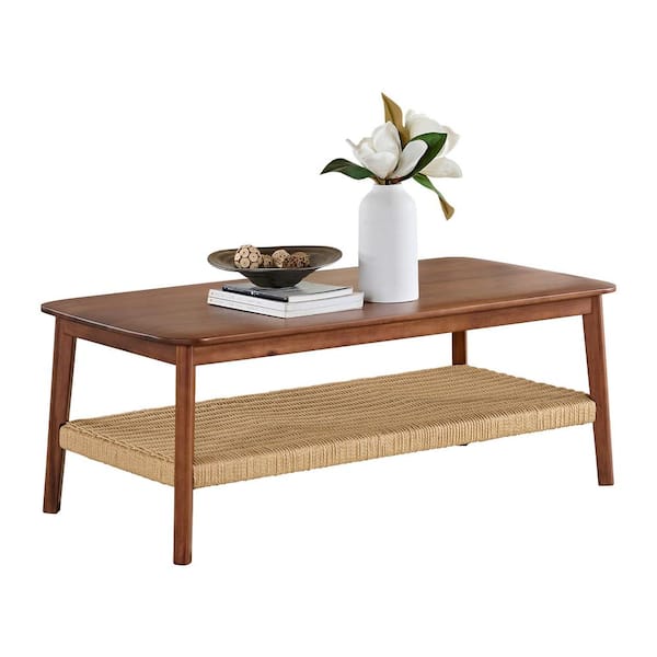 Alaterre Furniture Calais Coffee Table, Warm Chestnut