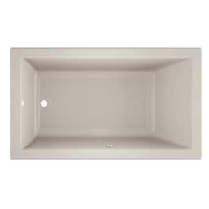 Solna 72 in. x 42 in. Rectangular Soaking Bathtub with Reversible Drain in Oyster