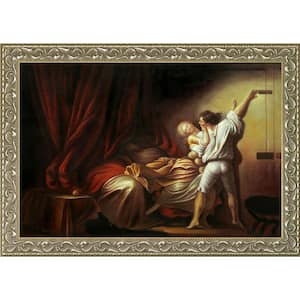 29.5 in. x 41.5 in. "The Bolt c. 1778" by Jean-Honore Fragonard Framed Wall Art