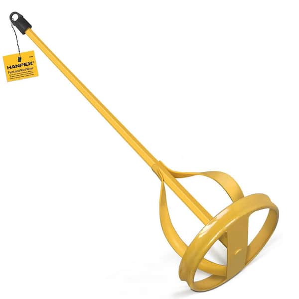 NVNOO Painting and Plastering Mixer Stirrer Too for Drill in 1 to 5 Gal. Bucket, Suitable for all Standard Drill Bits, Yellow