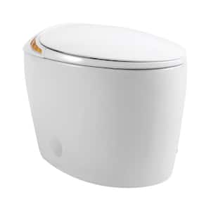 Comfort Height Intelligent Bidet 1-Piece Toilet Square in White,Auto Open/Close,Auto Flush, Heated Seat,Warm Air Dryer